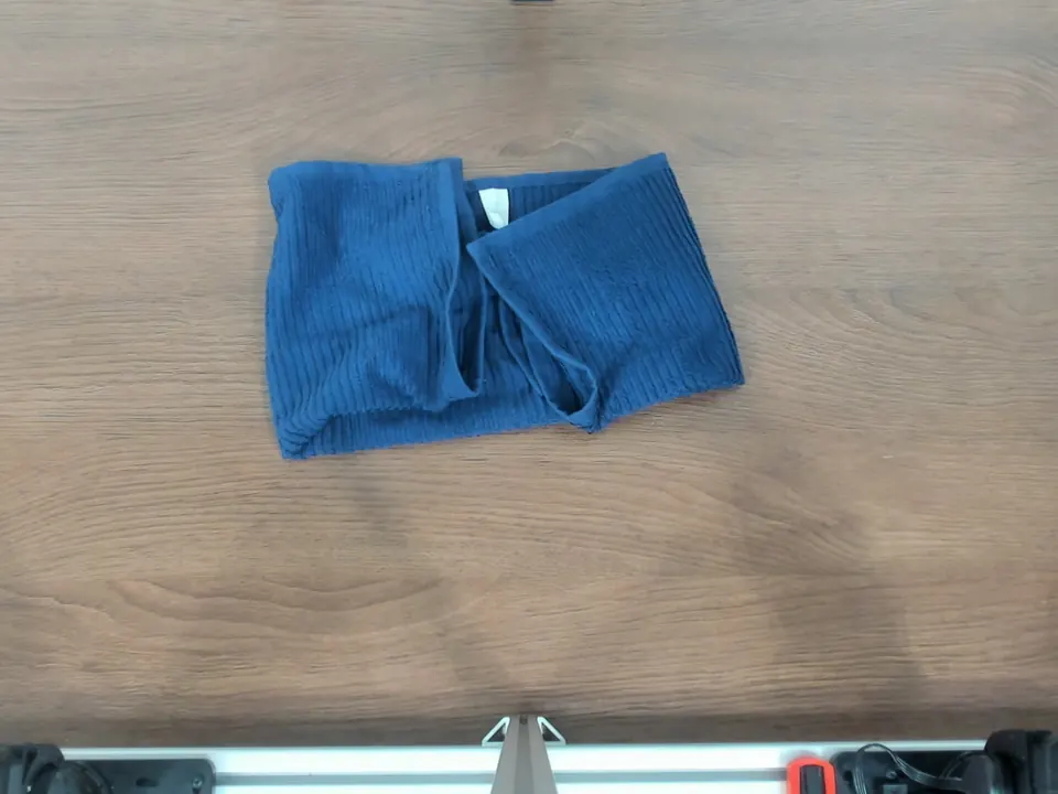 Overhead photograph of the folded towel.